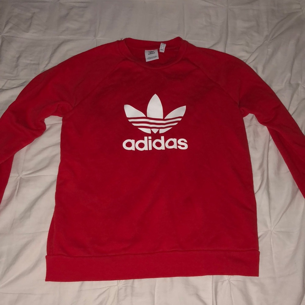 red adidas crewneck sweatshirt